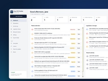 Easy DOC Builder: declarations of conformity without the guesswork